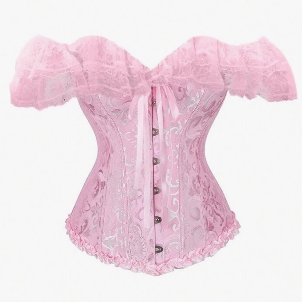 Pink Lace Corset Top
